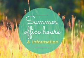  Summer Office Hours and Additional Information